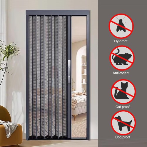 Pintu Lipat Kasa Hitam